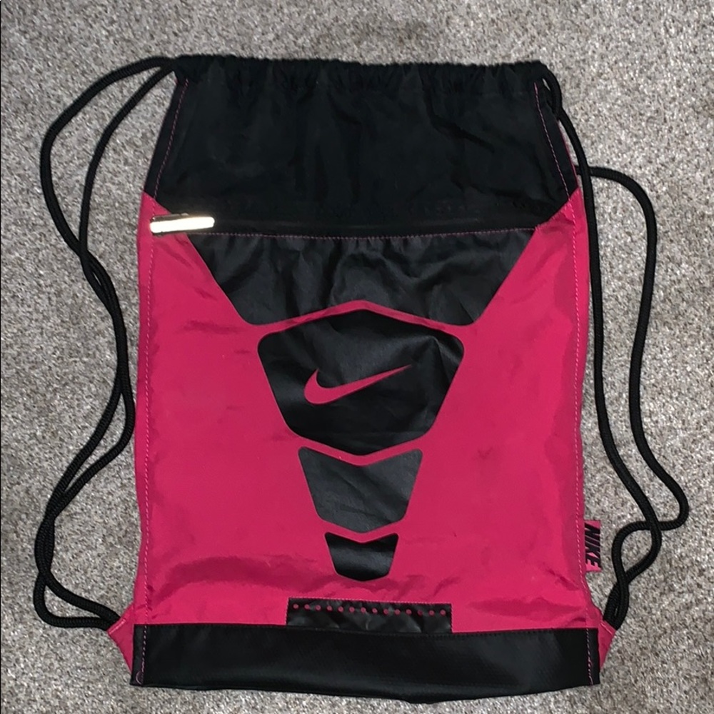 Barely used Pink & Black Nike Drawstring Backpack
